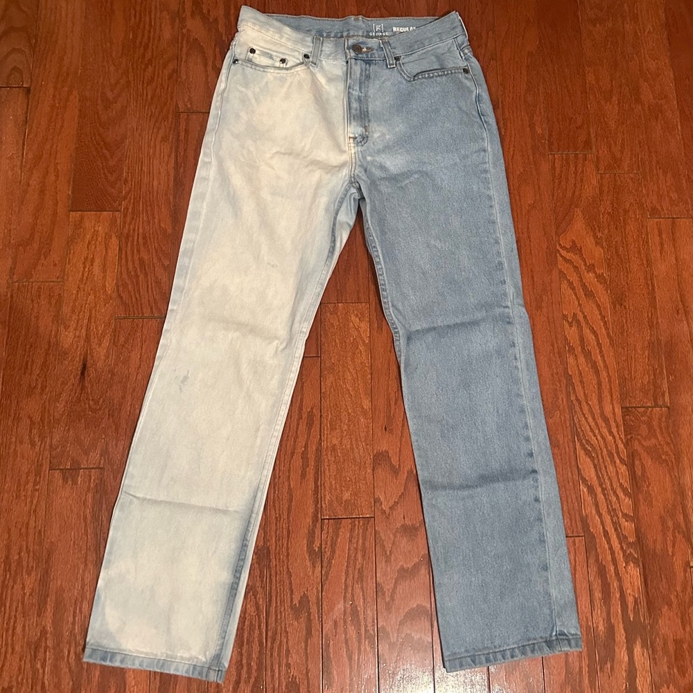 George jeans size 29x30 bleach dyed mom jeans